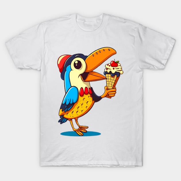 Toucan eating ice cream T-Shirt by ToucanVooDoo